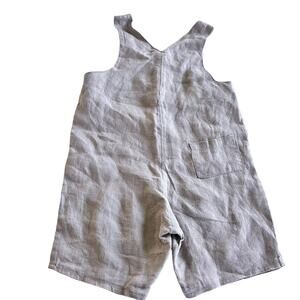 Amelia Milano Boys tan linen overall shorts size 6-9 months